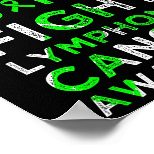 Haar gevecht is mijn gevecht lymfoom bloedkanker A Poster (Hoek)