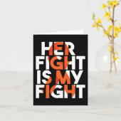 Haar gevecht is mijn gevecht multiple sclerose sup kaart (Gele Bloem)