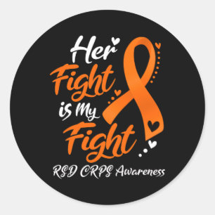 Haar gevecht is mijn gevecht RSD CRPS Awareness Ri Ronde Sticker