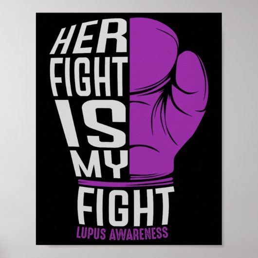 Haar gevecht is mijn gevecht - SLE Lupus Awareness Poster (Voorkant)
