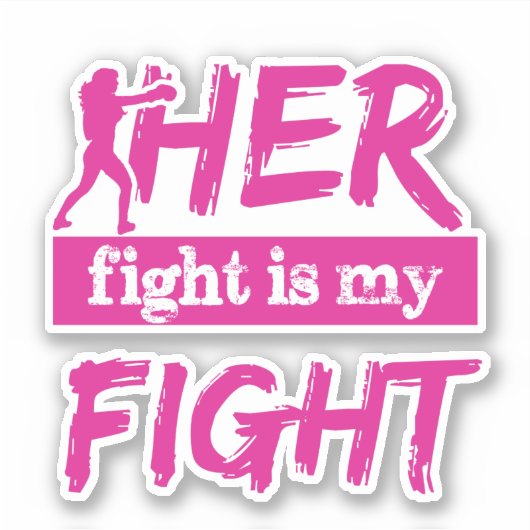 Haar gevecht is mijn gevecht sticker (Voorkant)