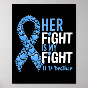 Haar gevecht is mijn gevecht T1D Brother Type 1 di Poster