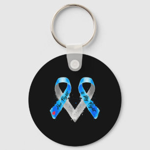 Haar gevecht is mijn gevecht tegen blauw lintje ty sleutelhanger