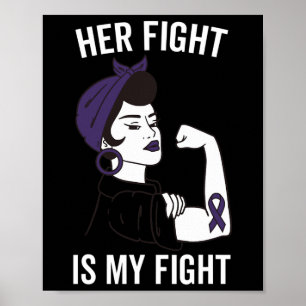 Haar gevecht is mijn gevecht tegen epilepsie bewus poster