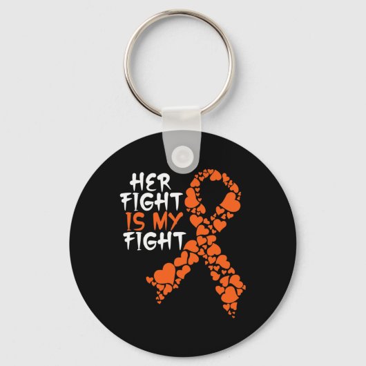 Haar gevecht is mijn gevechtsbewustzijn Leukemie O Sleutelhanger (Voorkant)