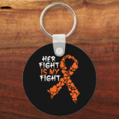 Haar gevecht is mijn gevechtsbewustzijn Leukemie O Sleutelhanger (Voorkant)