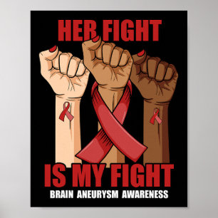 Haar gevecht is mijn gevechtshandhersenaneurysma-b poster