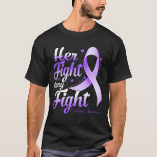 Haar gevecht is mijn gevierde EPILEPSY-BEWUSTMAAND T-shirt