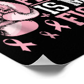 Haar gevecht is mijn strijd nu roze borstkanker be poster (Hoek)