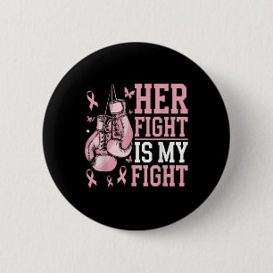 Haar gevecht is mijn strijd nu roze borstkanker be ronde button 5,7 cm