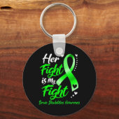 Haar gevecht is mijn strijd tegen hersenhandicaps  sleutelhanger (Voorkant)