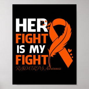 Haar gevecht is mijn strijd tegen RSD CRPS Awarene Poster