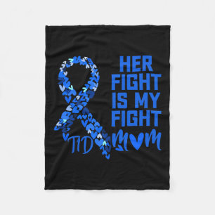 Haar gevecht is mijn T1d mam type 1 diabetes Awar Fleece Deken