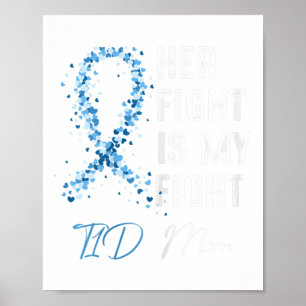 Haar gevecht is mijn T1D mam type 1 diabetes in oo Poster