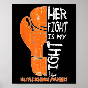 Haar gevecht is mijn vechtbokshandschoen MS Awaren Poster