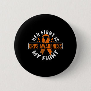 Haar gevecht is My Fight CRPS Awareness 1 Ronde Button 5,7 Cm