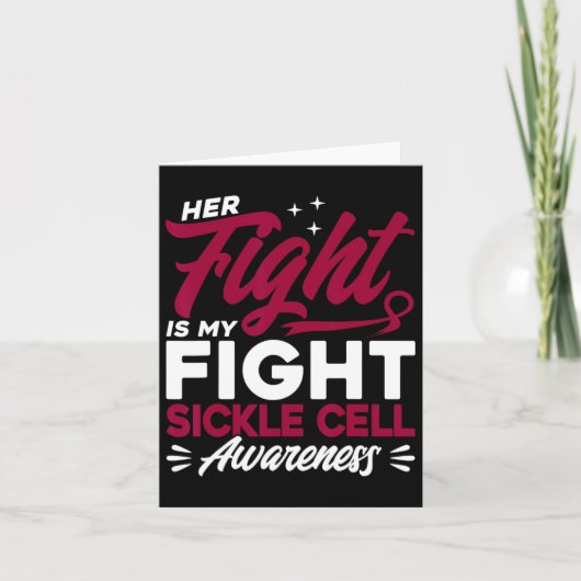 Haar gevecht is My Fight Sickle Cell Awareness 2 Kaart (Voorkant)