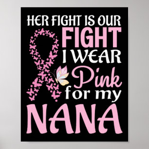 Haar gevecht is ons gevecht Ik Draag roze voor mij Poster