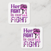 Haar gevecht is ons gevecht vierkante visitekaartje (Voorkant / Achterkant)