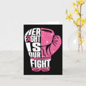 Haar gevecht is onze Fight Breast Cancer Awareness Kaart (Gele Bloem)