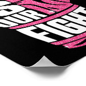 Haar gevecht is onze Fight Breast Cancer Awareness Poster (Hoek)