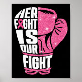 Haar gevecht is onze Fight Breast Cancer Awareness Poster (Voorkant)