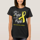 Haar gevecht is onze gevechten met Ewings Sarcoma T-shirt (Voorkant)