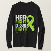 Haar gevecht is onze strijd tegen de LYME ZIEKTE T-shirt (Design voorkant)