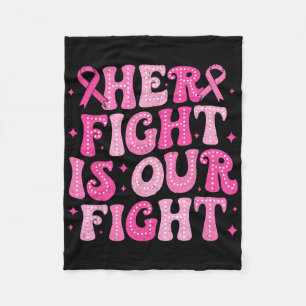 Haar gevecht is onze strijd tegen roze borstkanker fleece deken