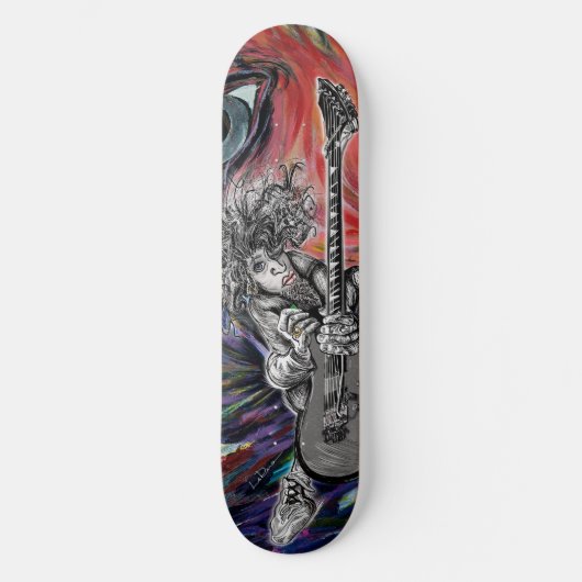 Haar gitaar kunst persoonlijk skateboard (Voorkant)
