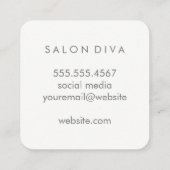 HAAR / Goud Geborsteld / Moderne Kleurrijke Strepe Vierkante Visitekaartje (Achterkant)