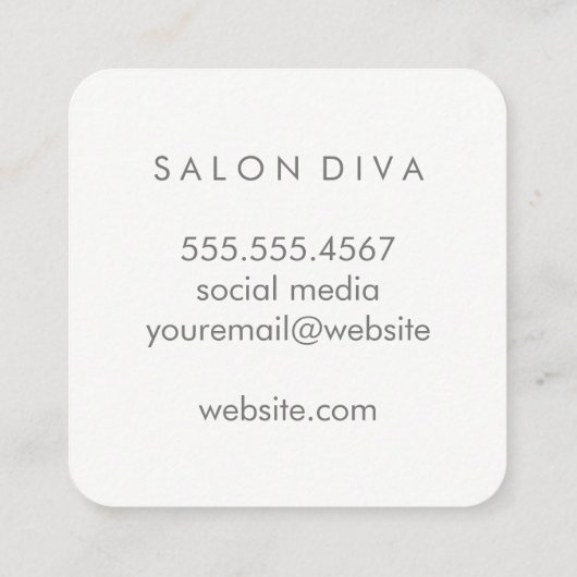 HAAR / Goud geborsteld / Polka Dots Vierkante Visitekaartje (Achterkant)