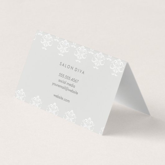 HAAR | Goudborstel en pijlen | Marmer Visitekaartje (Achterkant)