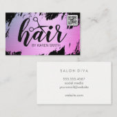 HAAR | Goudborstel | QR-code Visitekaartje (Voorkant / Achterkant)