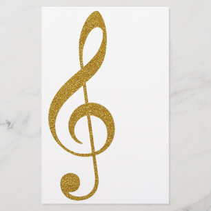 haar gouden treble slim musical note briefpapier