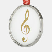 haar gouden treble slim musical note metalen ornament (Links)