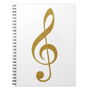 haar gouden treble slim musical note notitieboek