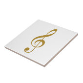 haar gouden treble slim musical note tegeltje (Zijkant)