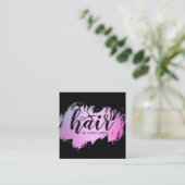 HAAR/goudpenseel (Glamour) Vierkante Visitekaartje (Staand voorkant)