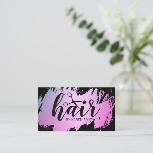 HAAR/goudpenseel (Glamour) Visitekaartje (Staand voorkant)