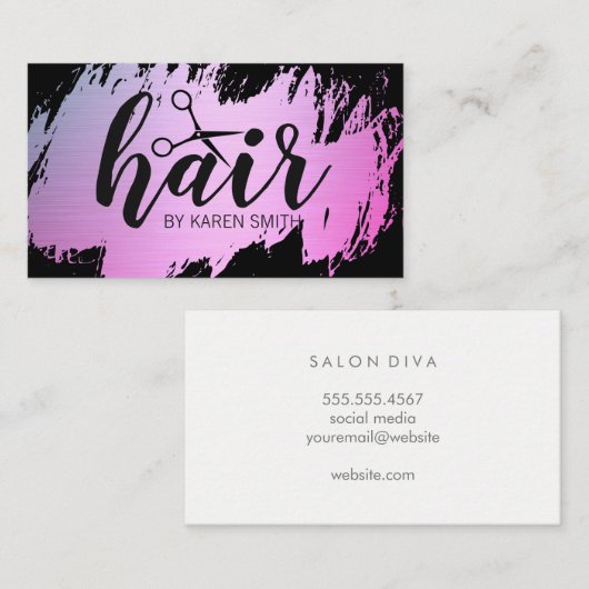 HAAR/goudpenseel (Glamour) Visitekaartje (Voorkant / Achterkant)