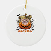 Haar Grappig Pompoen Halloween Boo - Politieke Hum Keramisch Ornament (Voorkant)