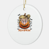 Haar Grappig Pompoen Halloween Boo - Politieke Hum Keramisch Ornament (Links)