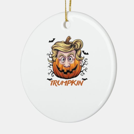 Haar Grappig Pompoen Halloween Boo - Politieke Hum Keramisch Ornament (Links)