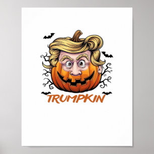 Haar Grappig Pompoen Halloween Boo - Politieke Hum Poster