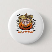 Haar Grappig Pompoen Halloween Boo - Politieke Hum Ronde Button 5,7 Cm (Voorkant)