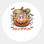 Haar Grappig Pompoen Halloween Boo - Politieke Hum Ronde Sticker (Voorkant)