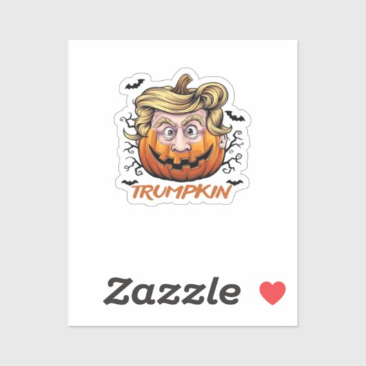 Haar Grappig Pompoen Halloween Boo - Politieke Hum Sticker (Vel)