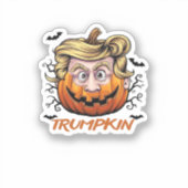 Haar Grappig Pompoen Halloween Boo - Politieke Hum Sticker (Voorkant)