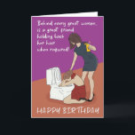Haar grappige Humor Night Out Friend Birthday Kaar Kaart<br><div class="desc">Grappig Humor Friend's gelukkige verjaardagsavond. Exclusief ontwerp voor het merk Groene Elephant-Kaarten.</div>